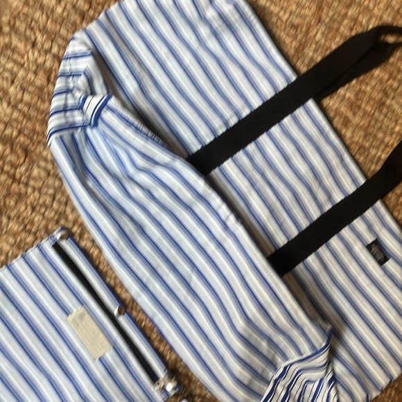 Jack Spade Duffle bag Blue  white stripe Nylon Boat sail travel  - NWT - Picture 5 of 11